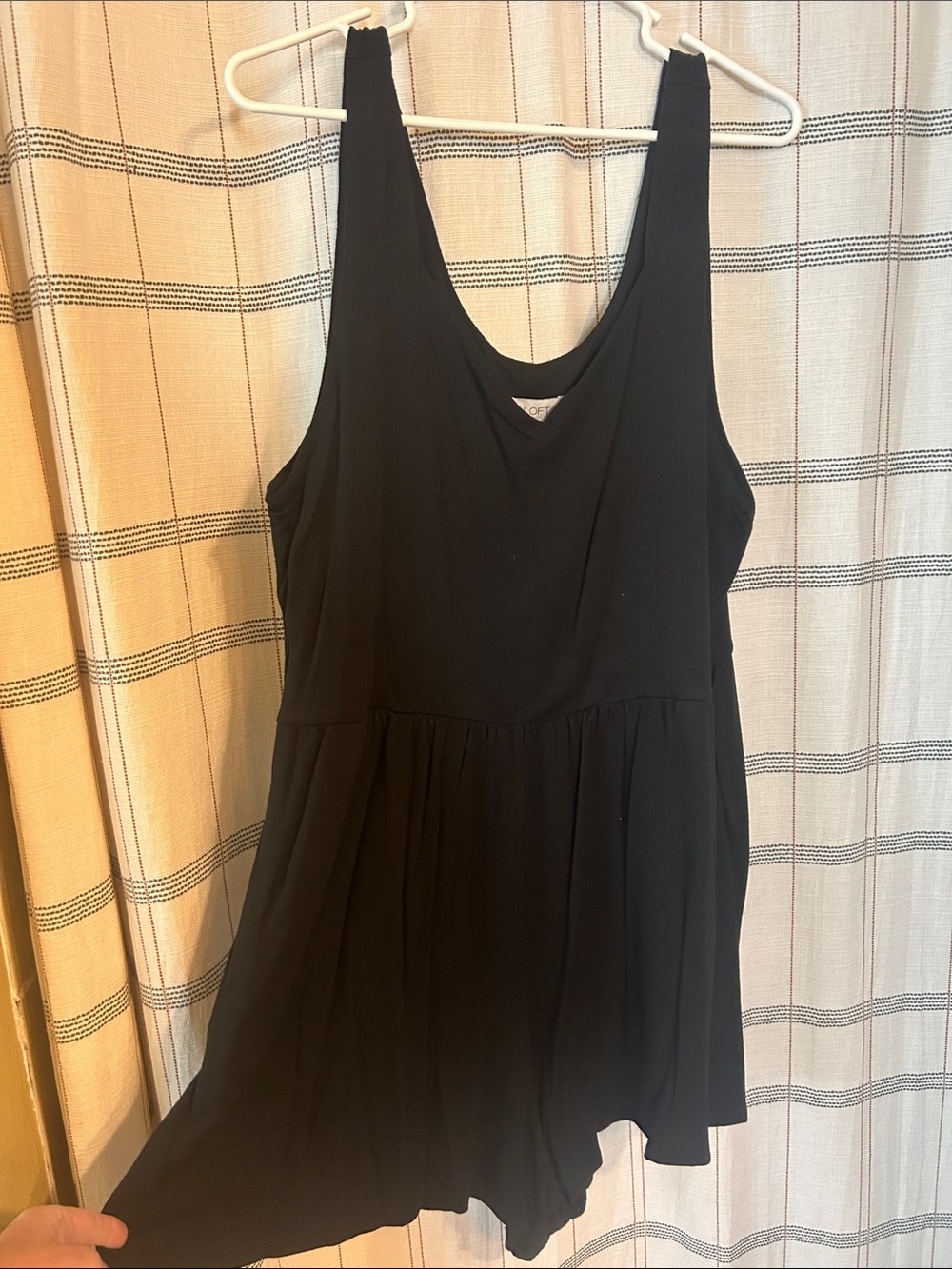 LOFT Black Sleeveless Swing Tank Romper